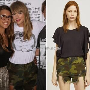 R13 Distressed Camo Camp Shorts Seen on Taylor Swift 28 $325